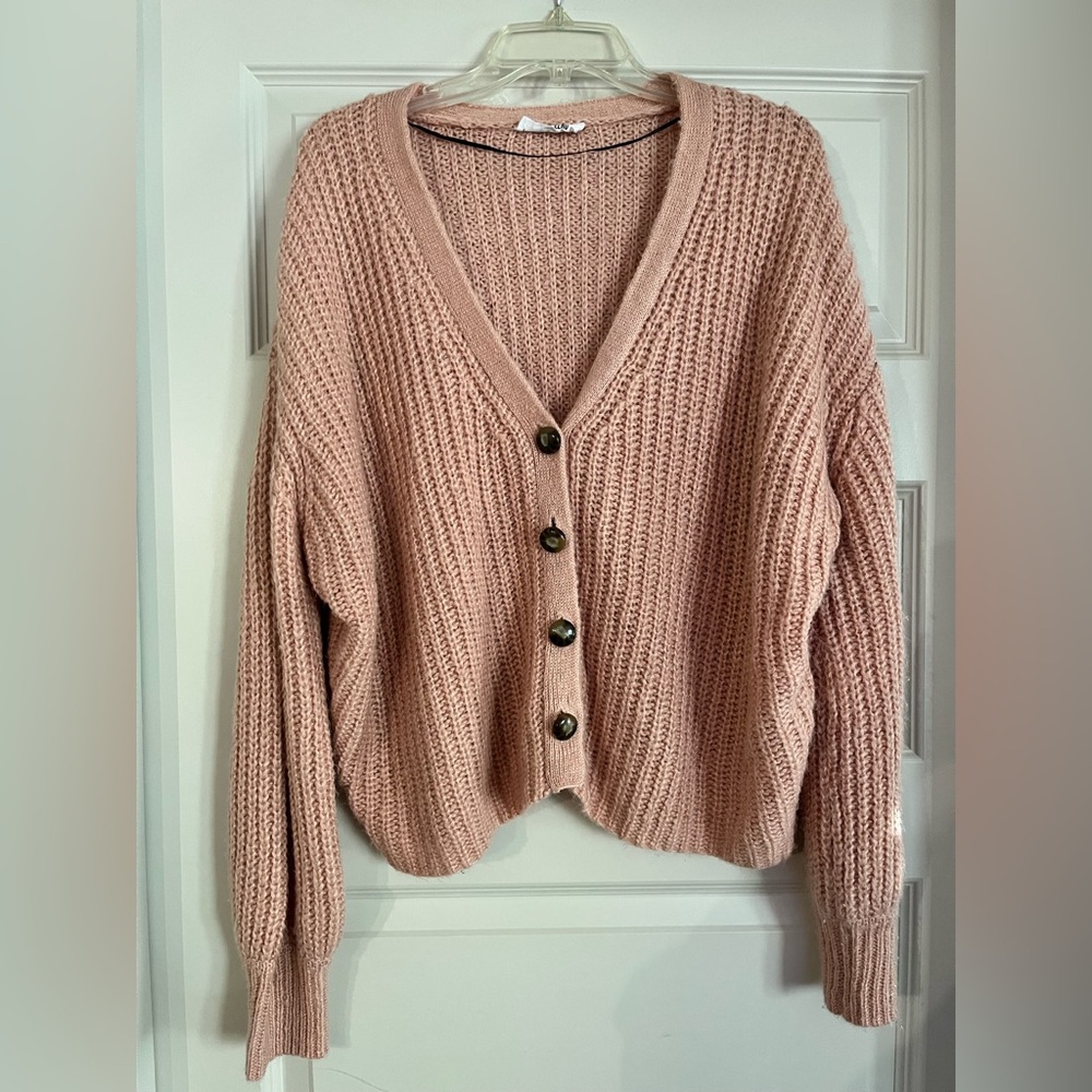 Double Zero Blush Button-Up Cardigan - image 1
